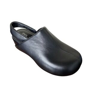ZARA Shoes EU 37 US 7 Elegant Black Leather Slingback Clog Wedge Modern Minimal